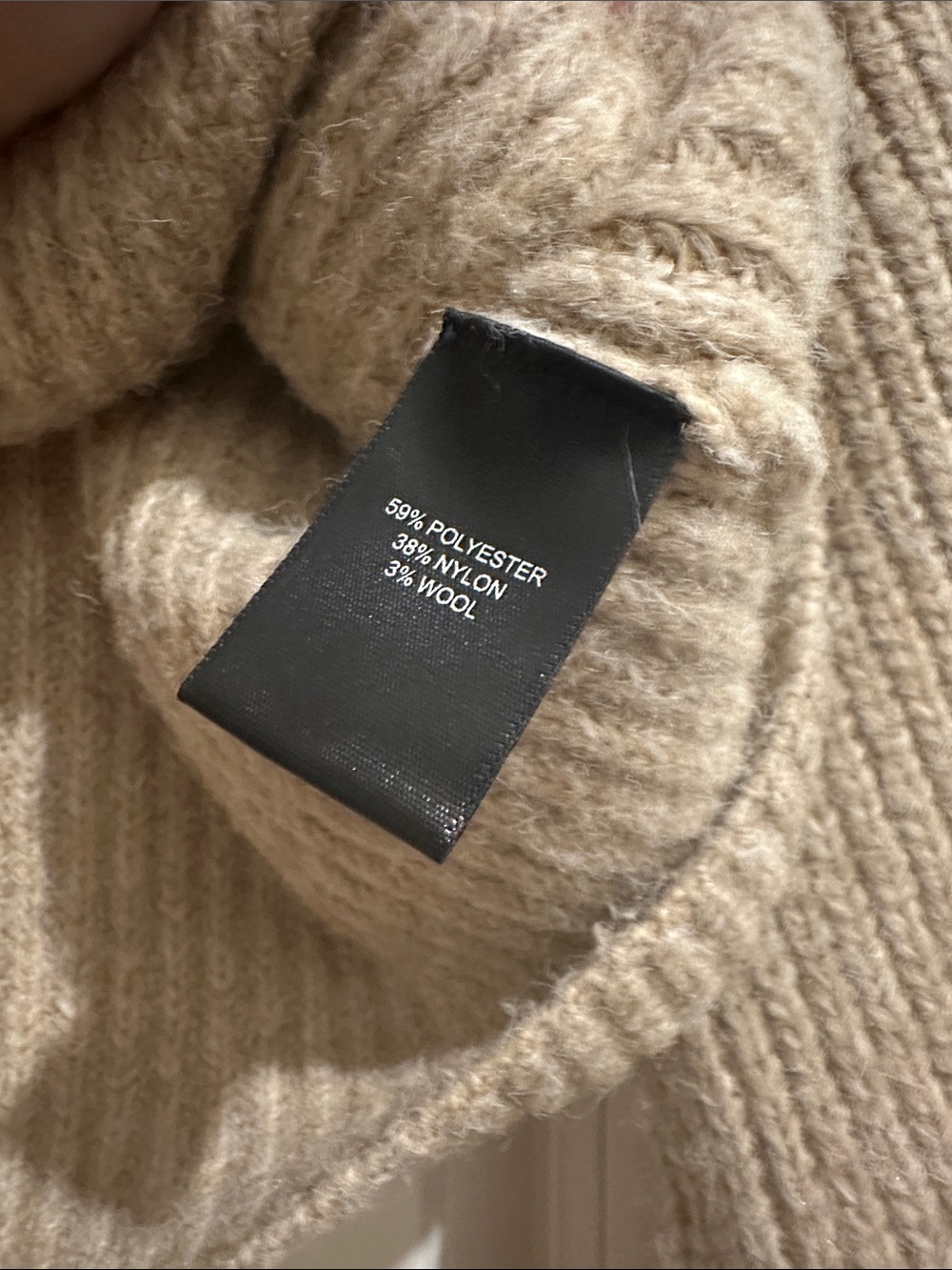 Beige Rib-Knit Cardigan Sweater - Picture 5 of 5